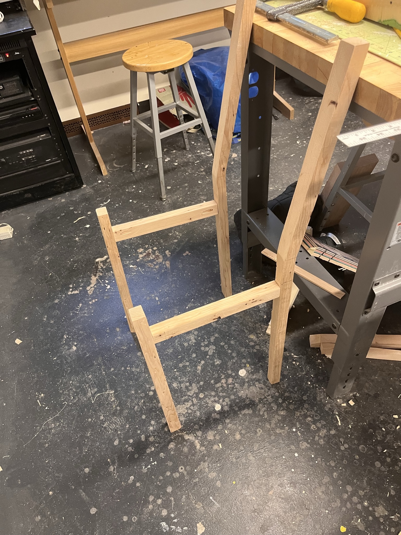 Plywood chair frame